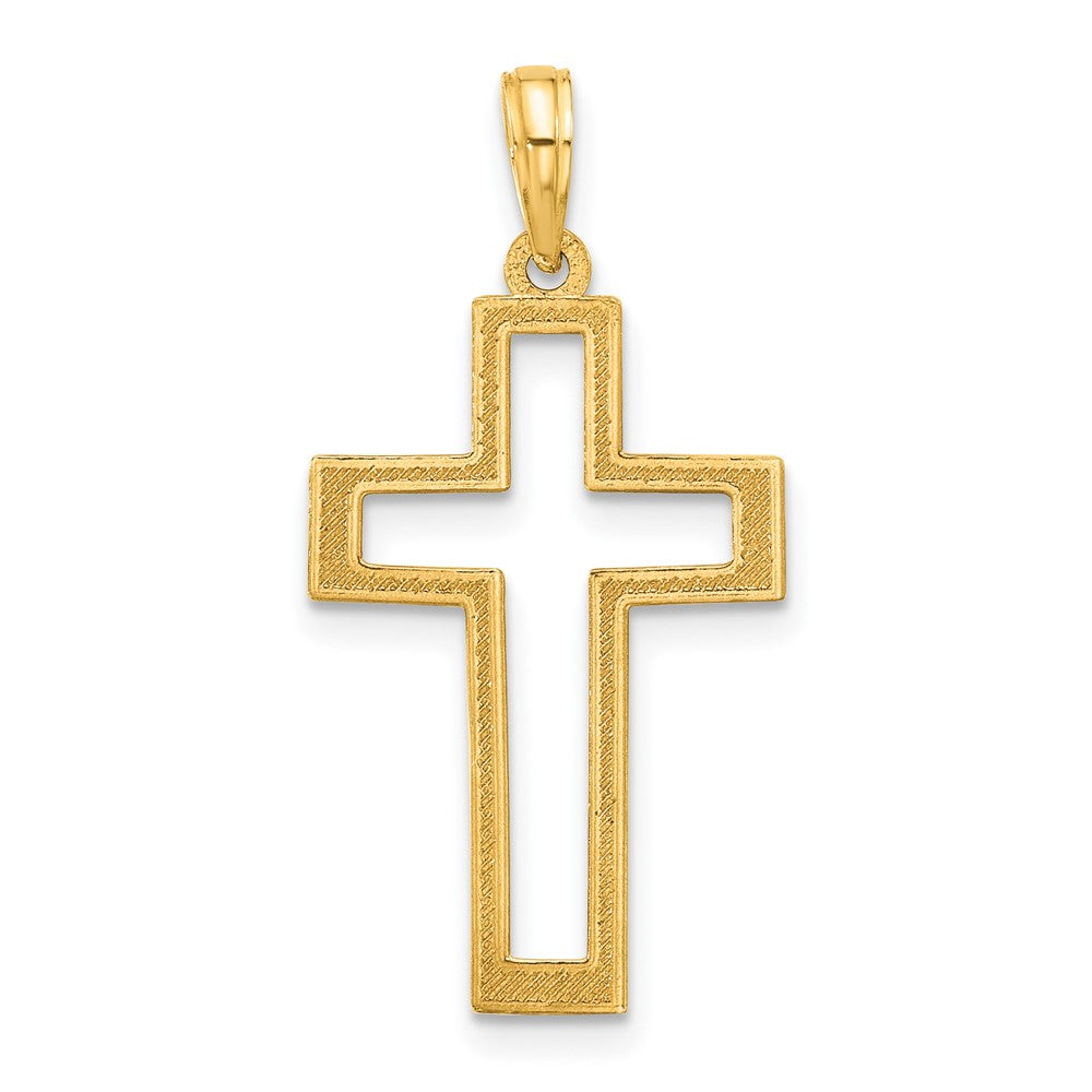 14k Polished Cross Pendant