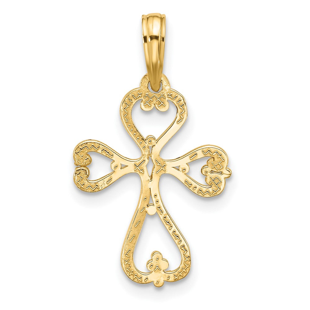 14k Fancy Cross Charm