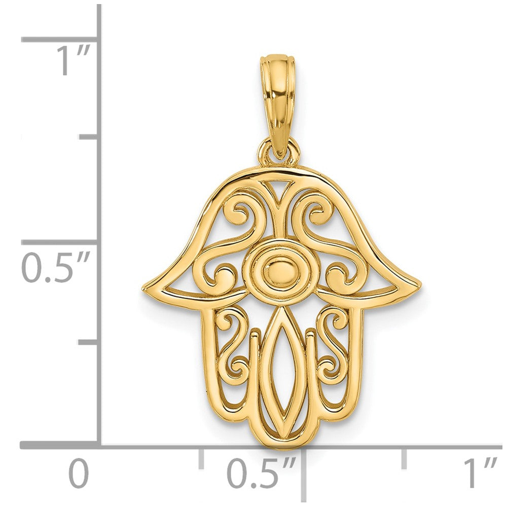 14KY Fancy Hamsa Charm