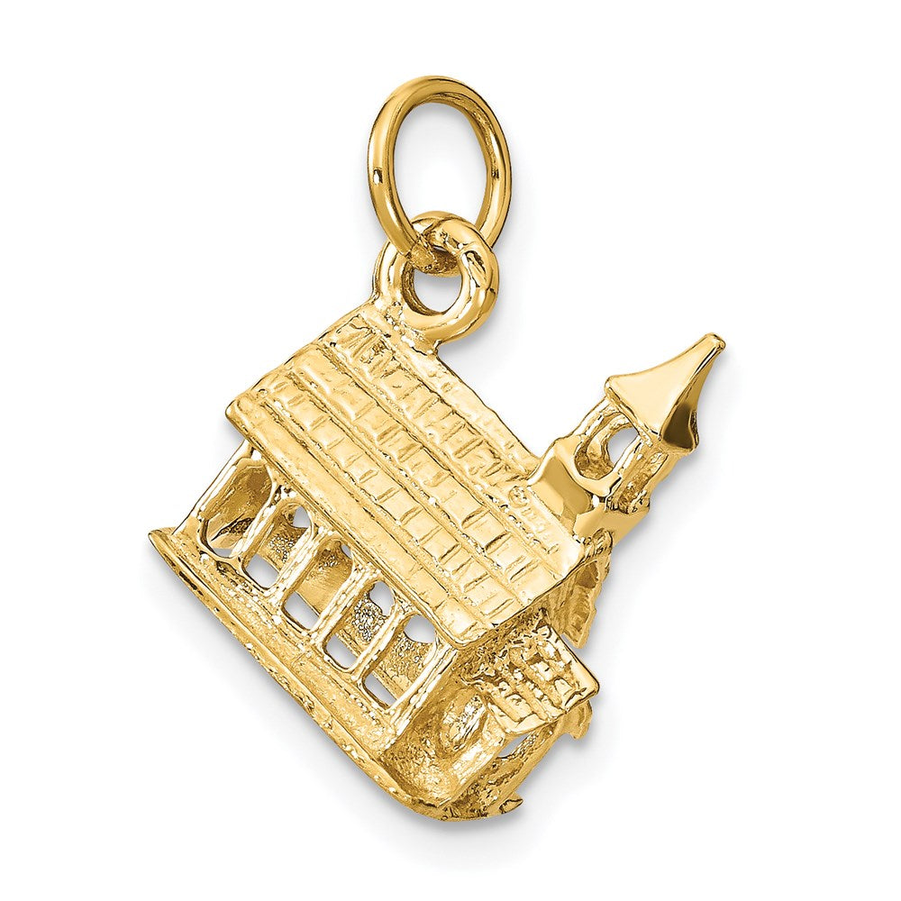 14k 3-D Church Charm