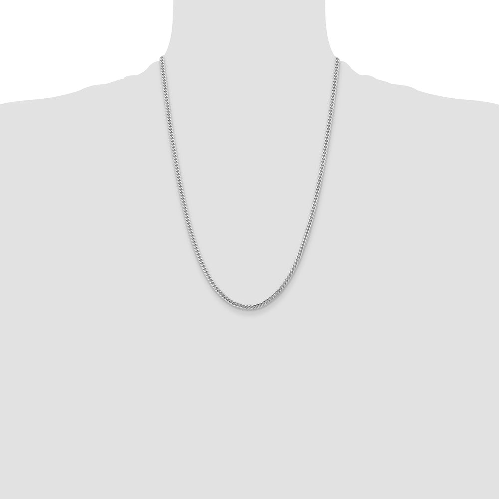 14k WG 3.5mm Solid Miami Cuban Chain