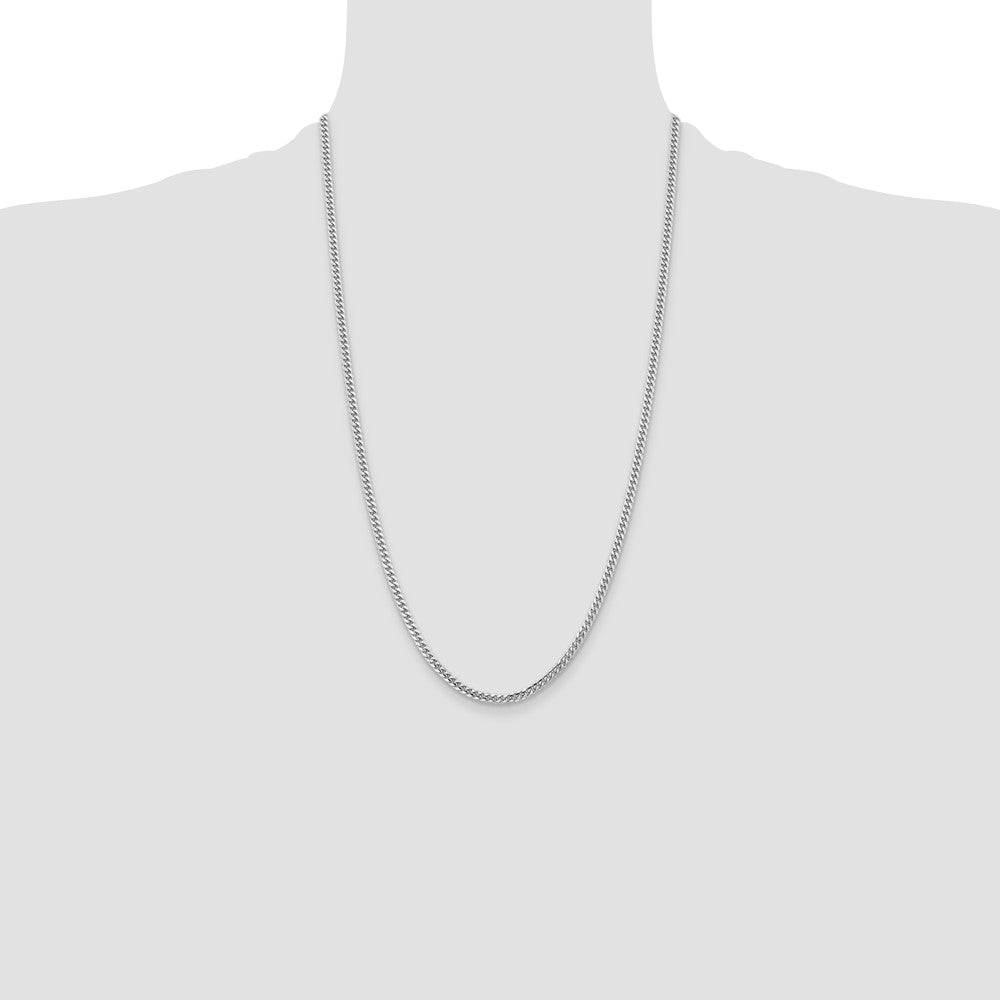14k WG 3.5mm Solid Miami Cuban Chain