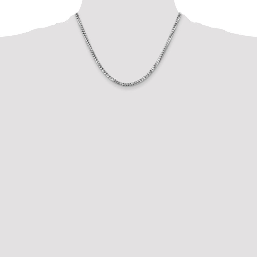 14k WG 4.25mm Solid Miami Cuban Chain