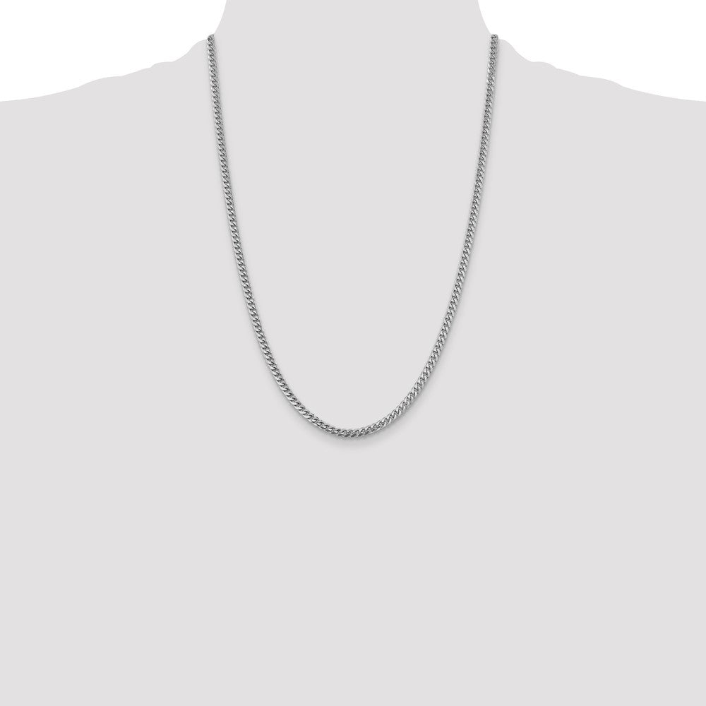 14k WG 4.25mm Solid Miami Cuban Chain
