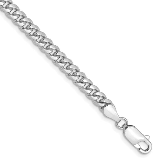 14k WG 4.25mm Solid Miami Cuban Chain