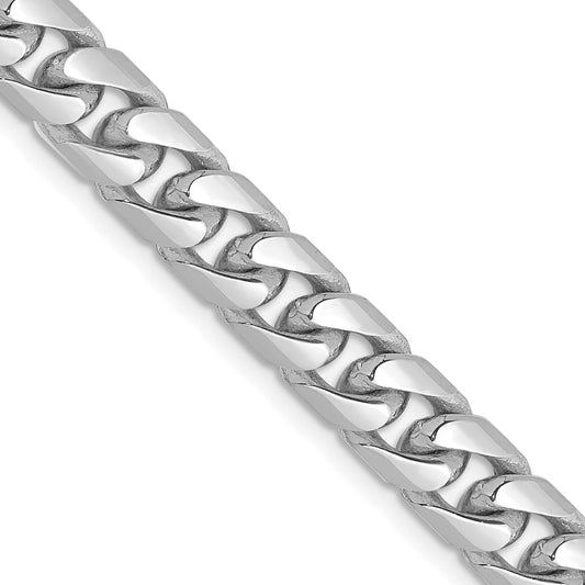 14k WG 6.25mm Solid Miami Cuban Chain