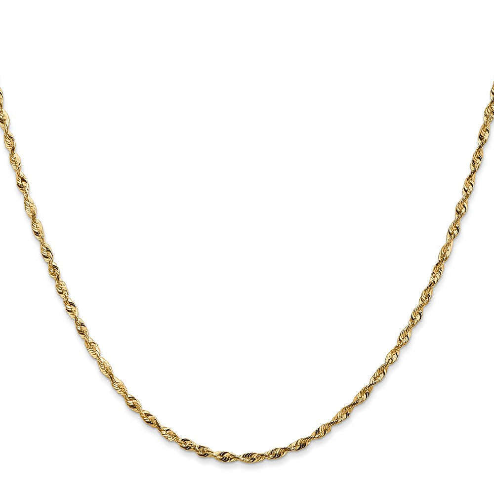 14K 18 inch 1.8mm Extra Light Diamond-cut Rope with Lobster Clasp Chain