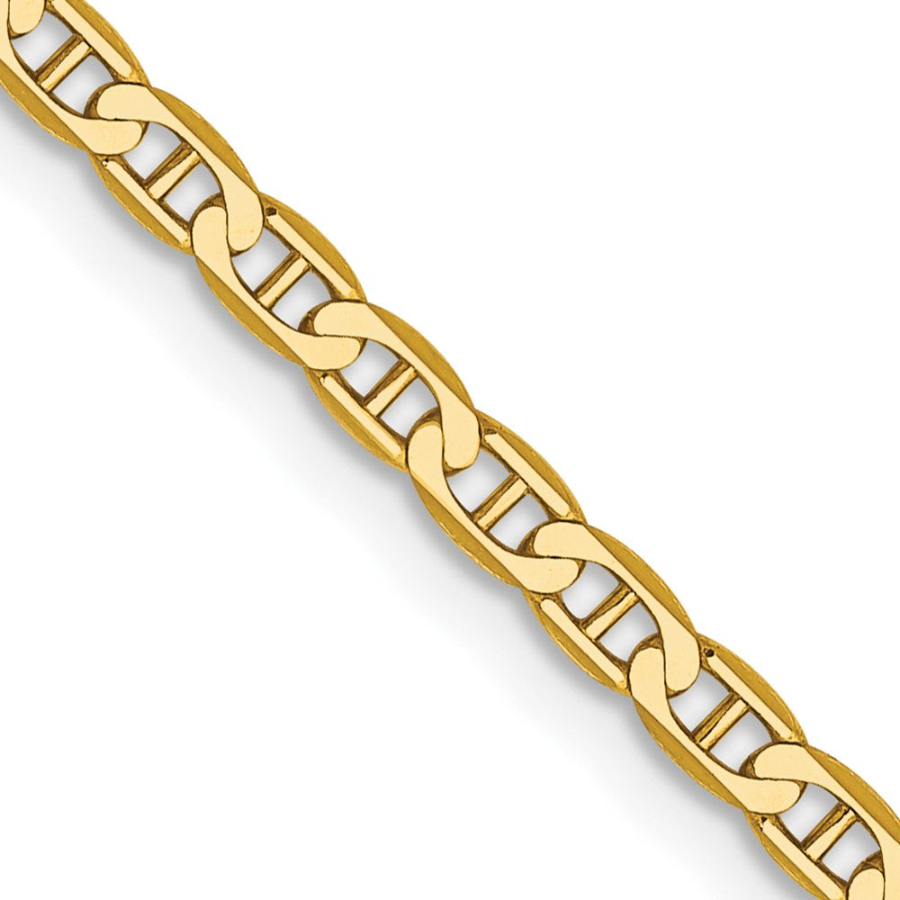 14K 22 inch 2.4mm Concave Anchor with Lobster Clasp Chain