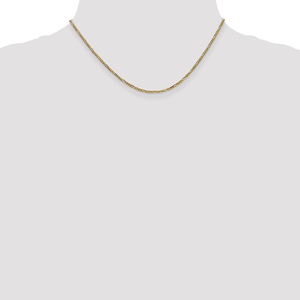 14K 16 inch 1.8mm Flat Figaro with Lobster Clasp Chain