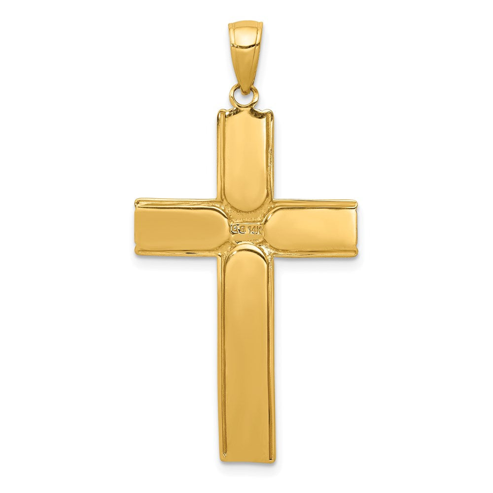14k Satin Finish Crucifix Pendant