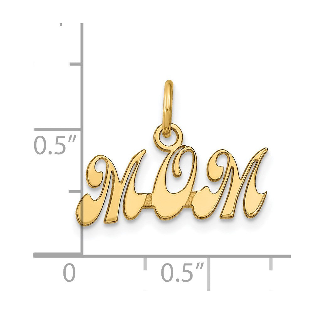 14k MOM Charm