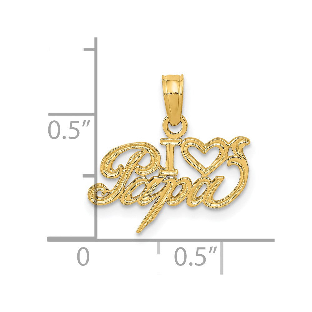 14k I Heart PAPA Charm