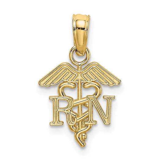 14K RN Caduceus Charm