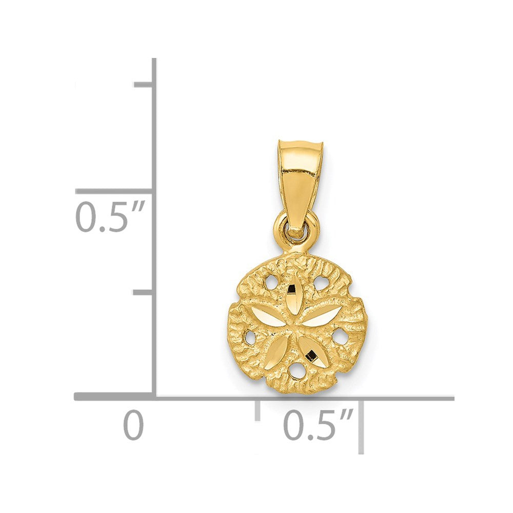 14K Sand Dollar Pendant