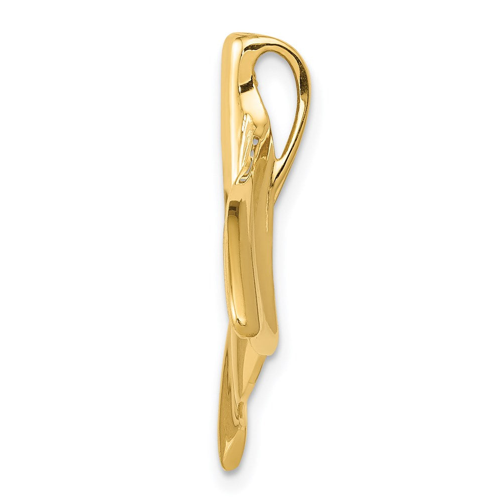 14K Whale Tail Chain Slide