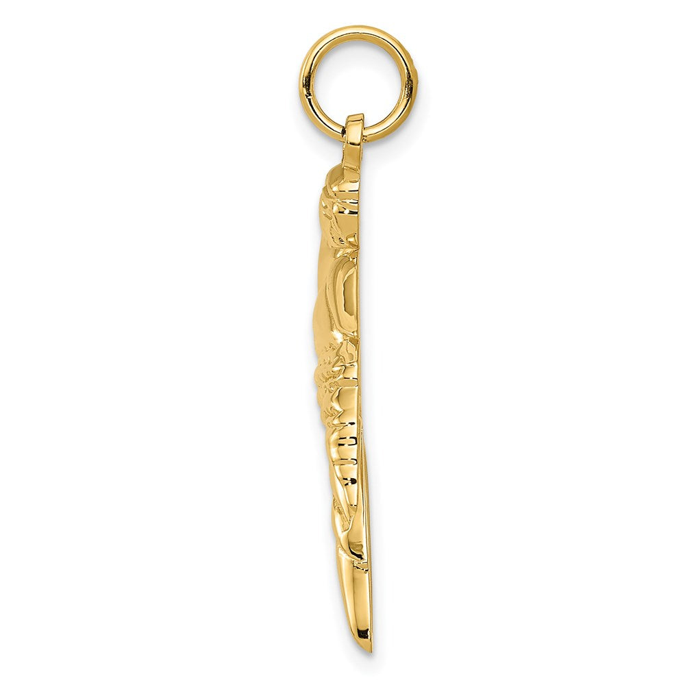 14k Yellow Gold Parrot Charm