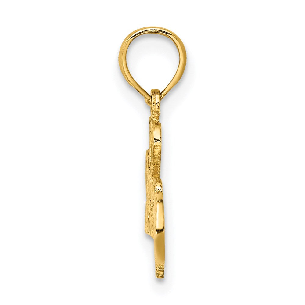 14K I HEART SOCCER w/Ball Charm