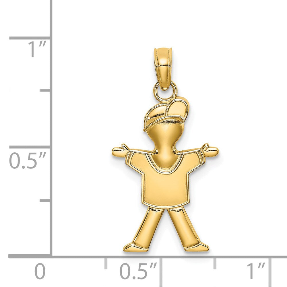 14k Polished Full Body Boy Charm