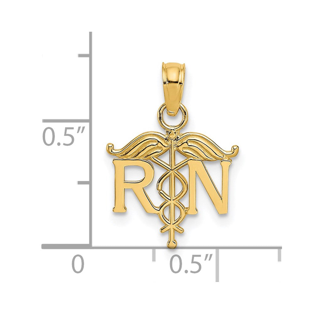 14k RN Registered Nurse Pendant