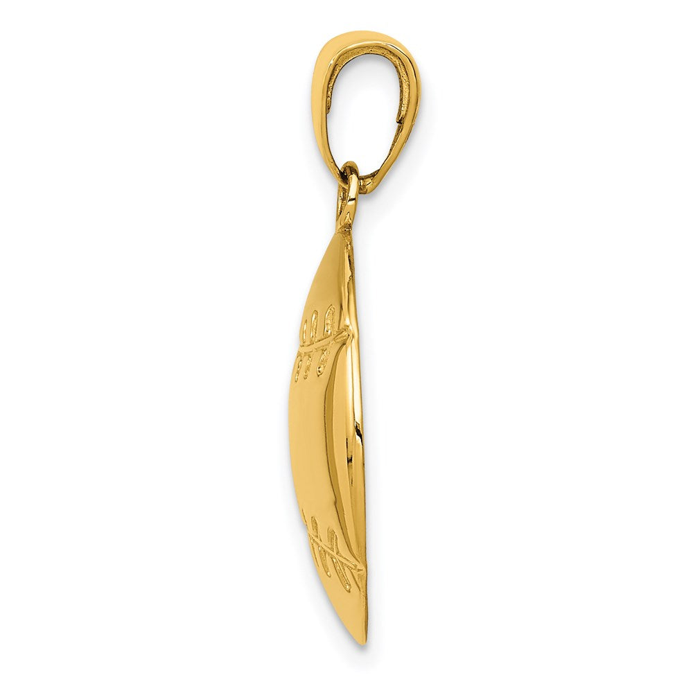14k Polished Baseball Charm