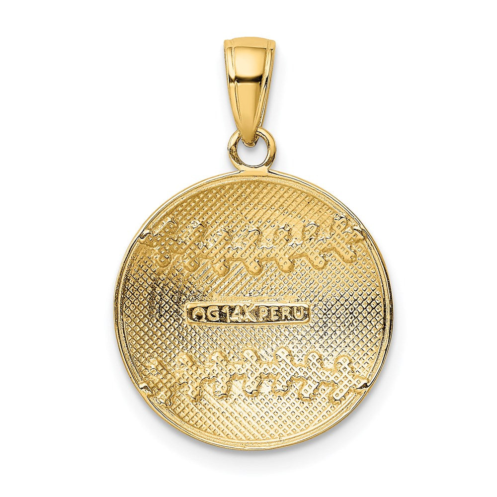 14k Polished Baseball Charm