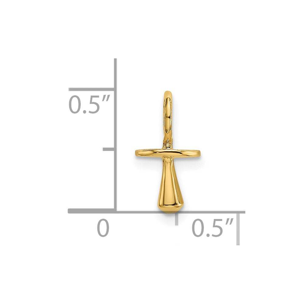 14K Gold Polished 3-D Pacifier Charm