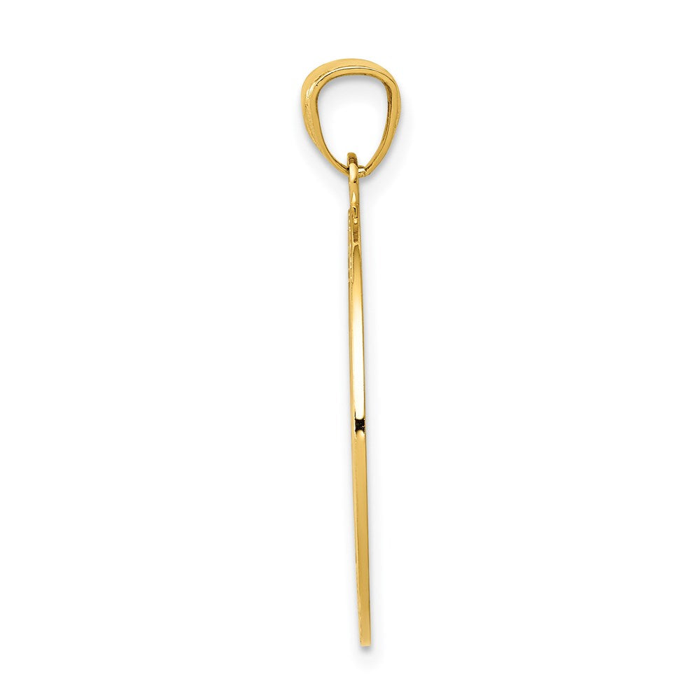 14K Satin / Polished Lost Without You Compass Pendant
