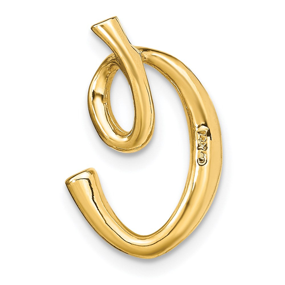 14k Polished Letter C Initial Slide