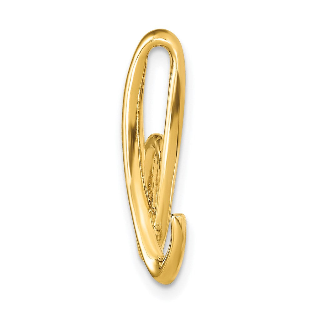 14k Polished Letter D Initial Slide