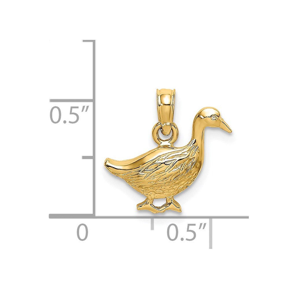 14K Goose Charm