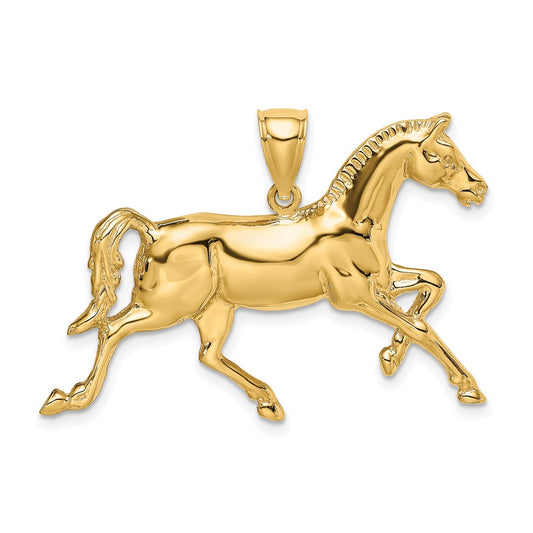 14K Polished Horse Charm
