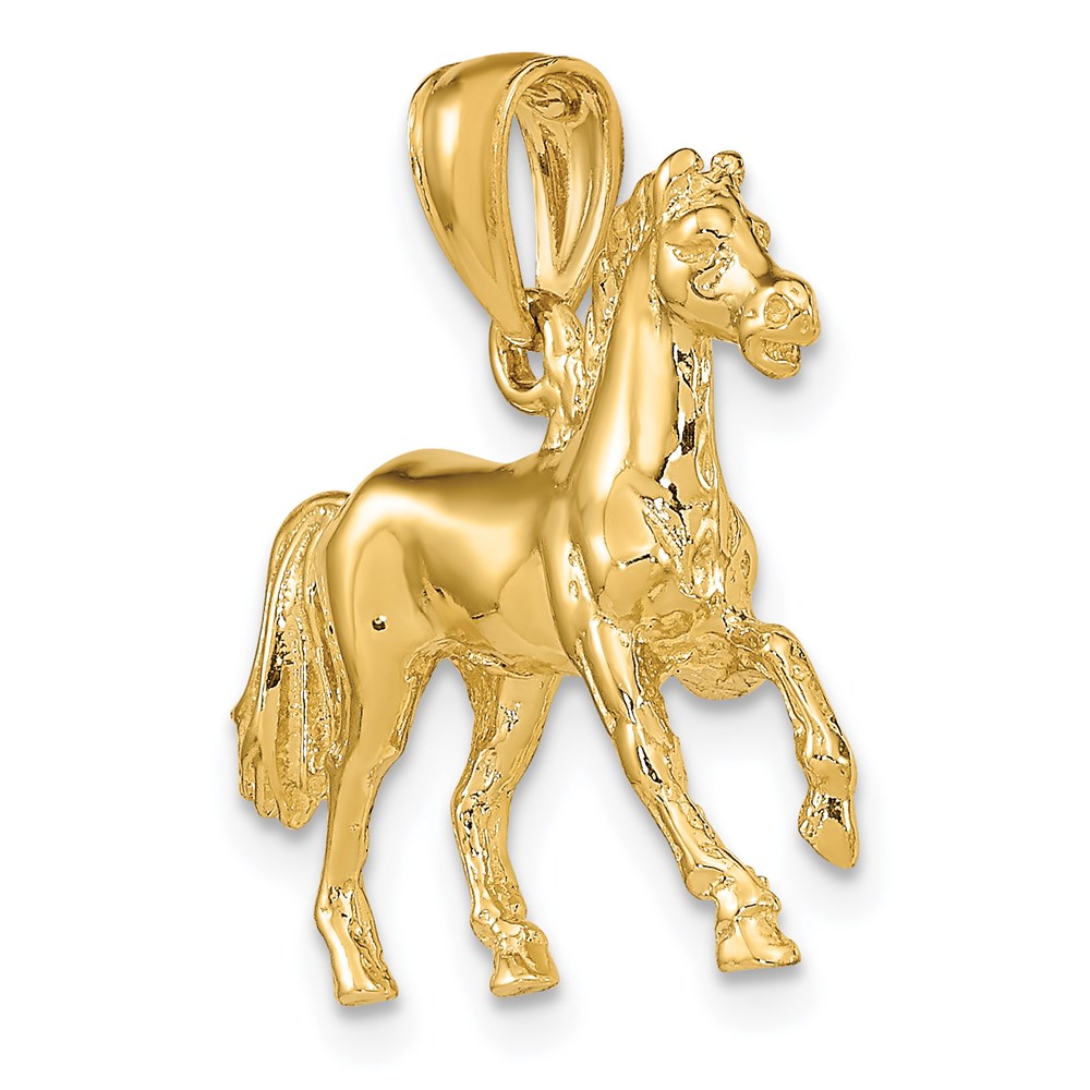 14K 3-D Horse Charm