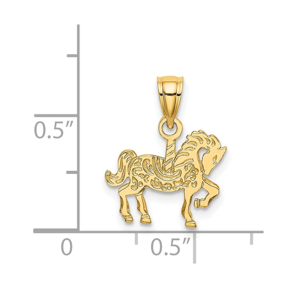 14K Carousel Horse Charm