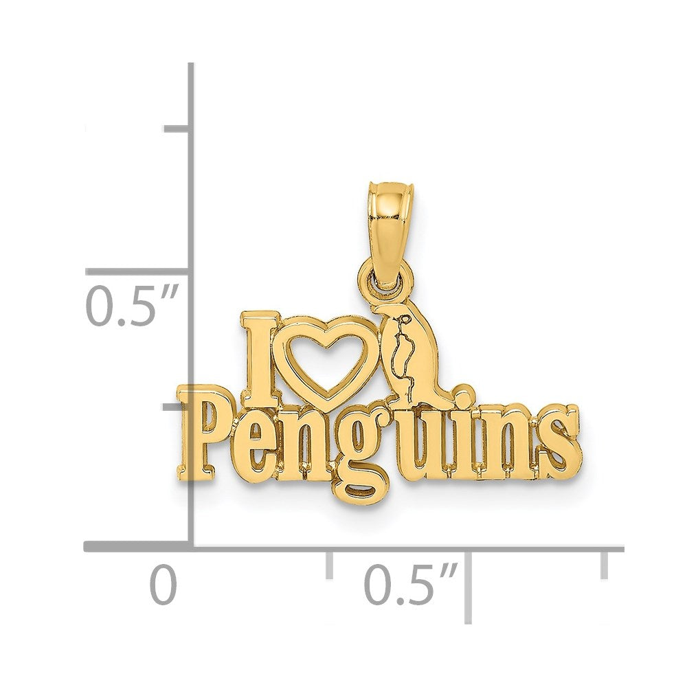 14K I HEART PENGUINS w/ Penguin Charm