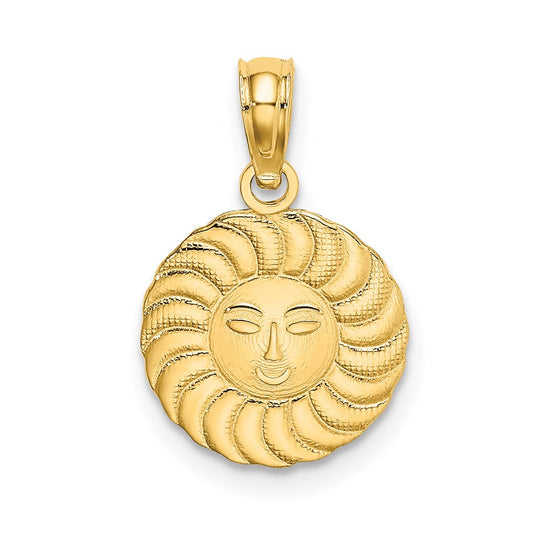 14K Sun Charm