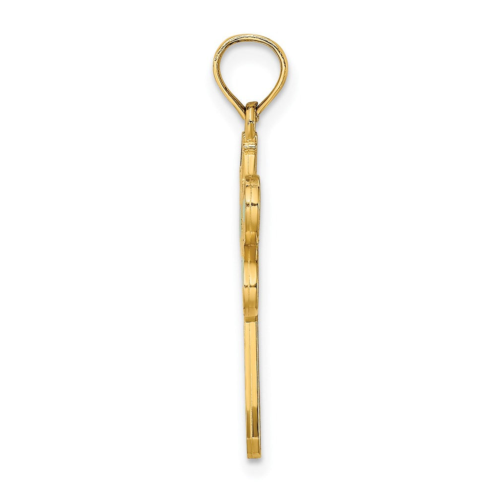 14K Multi Color Enamel Dragonfly Charm