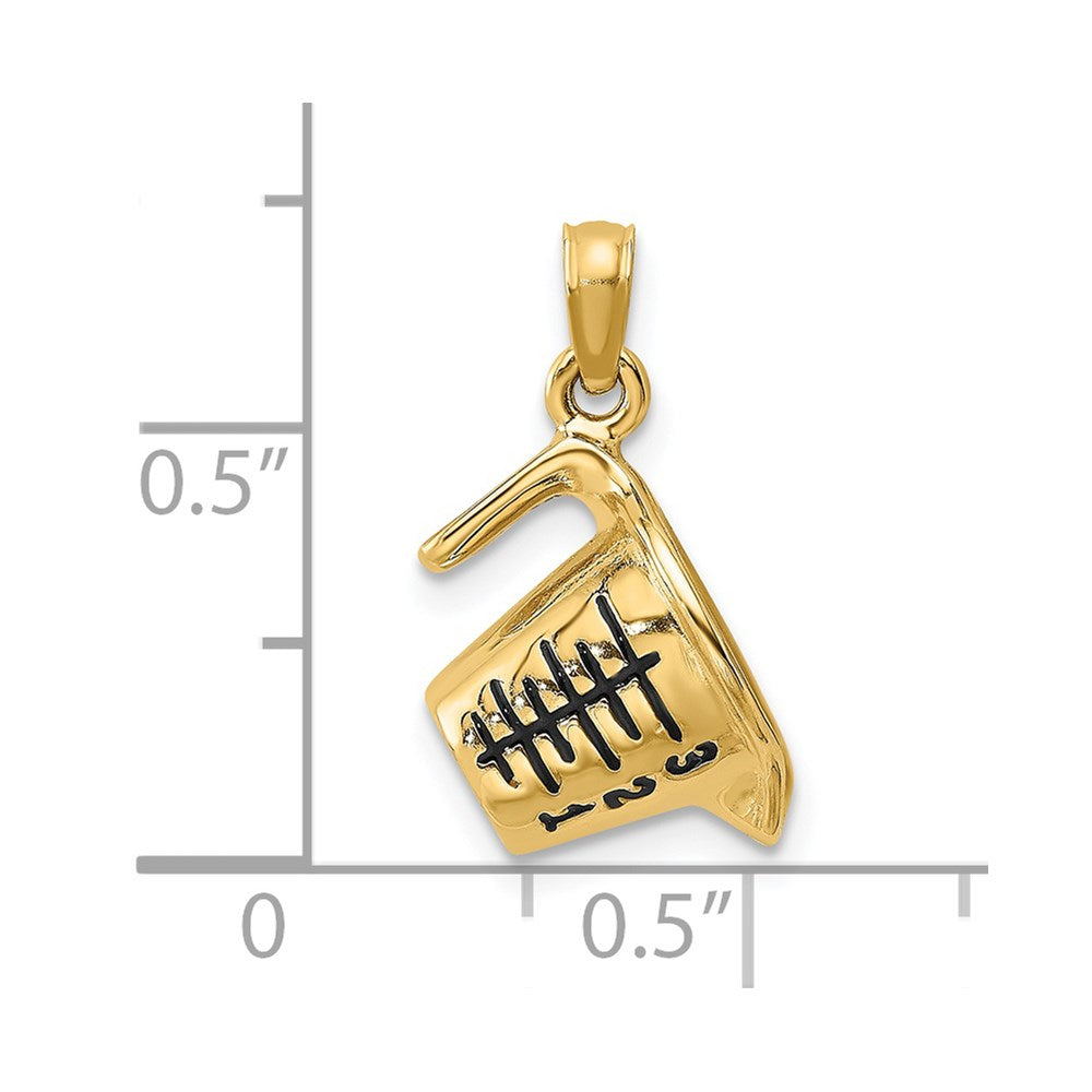14K w/ Enamel 3-D Measuring Cup Charm