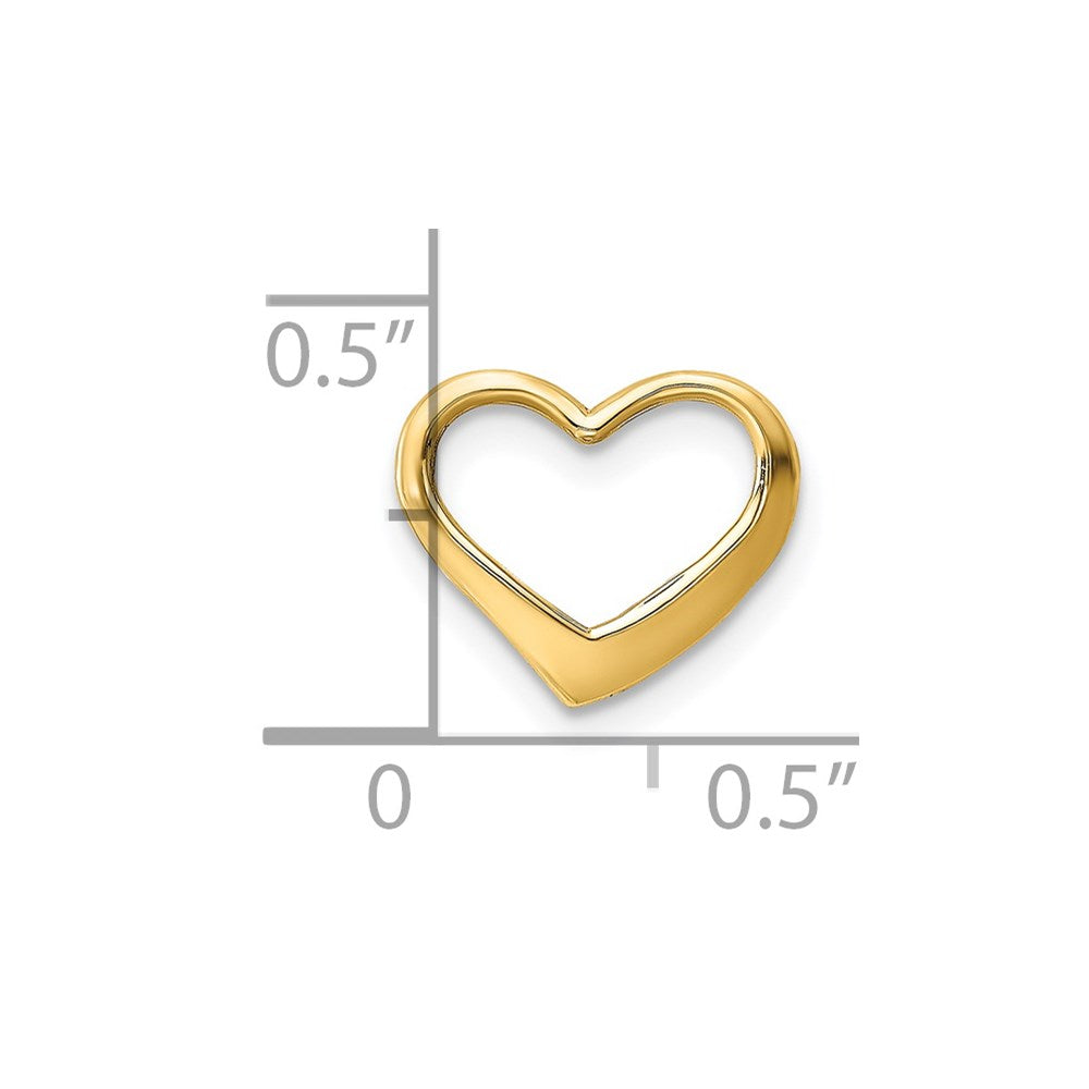 14K Floating Heart Charm