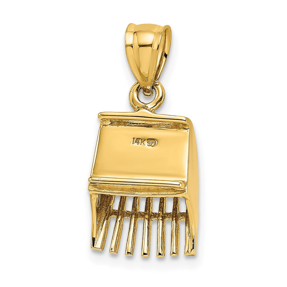 14K 3D Cranberry Scoop Charm