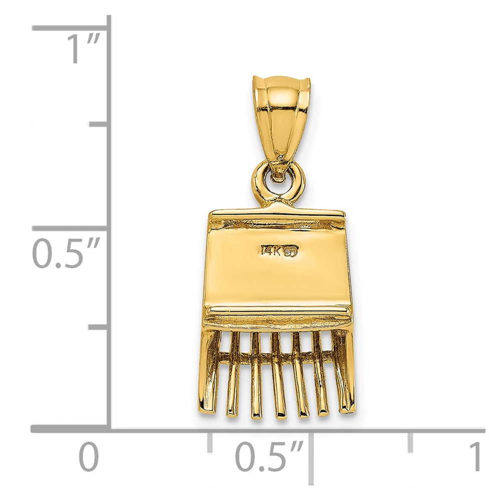 14K 3D Cranberry Scoop Charm
