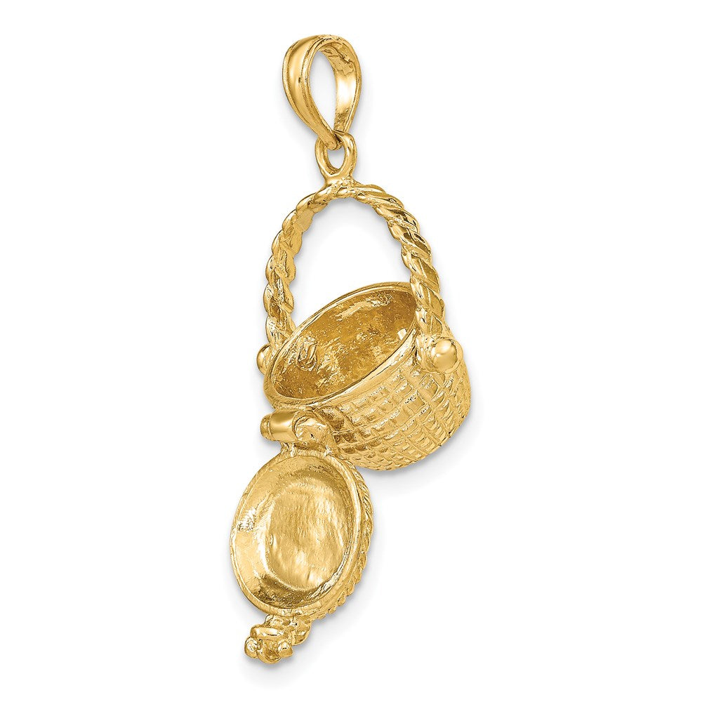 14K 3-D Moveable Nantucket Basket Charm