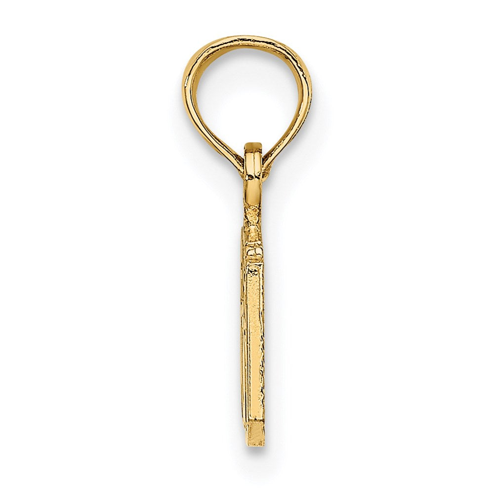 14K Flat Cut-Out Camera Charm