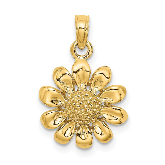 14k Sunflower Charm