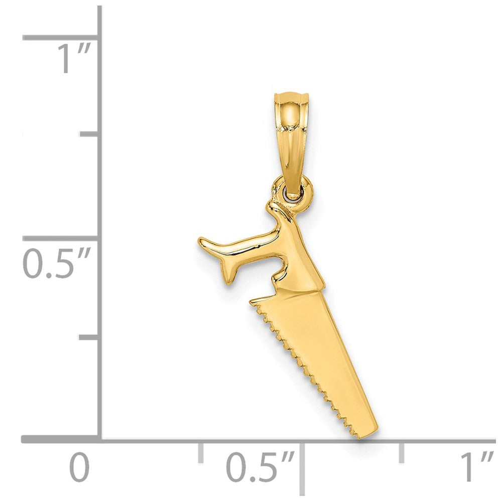 14K 3-D Saw Charm