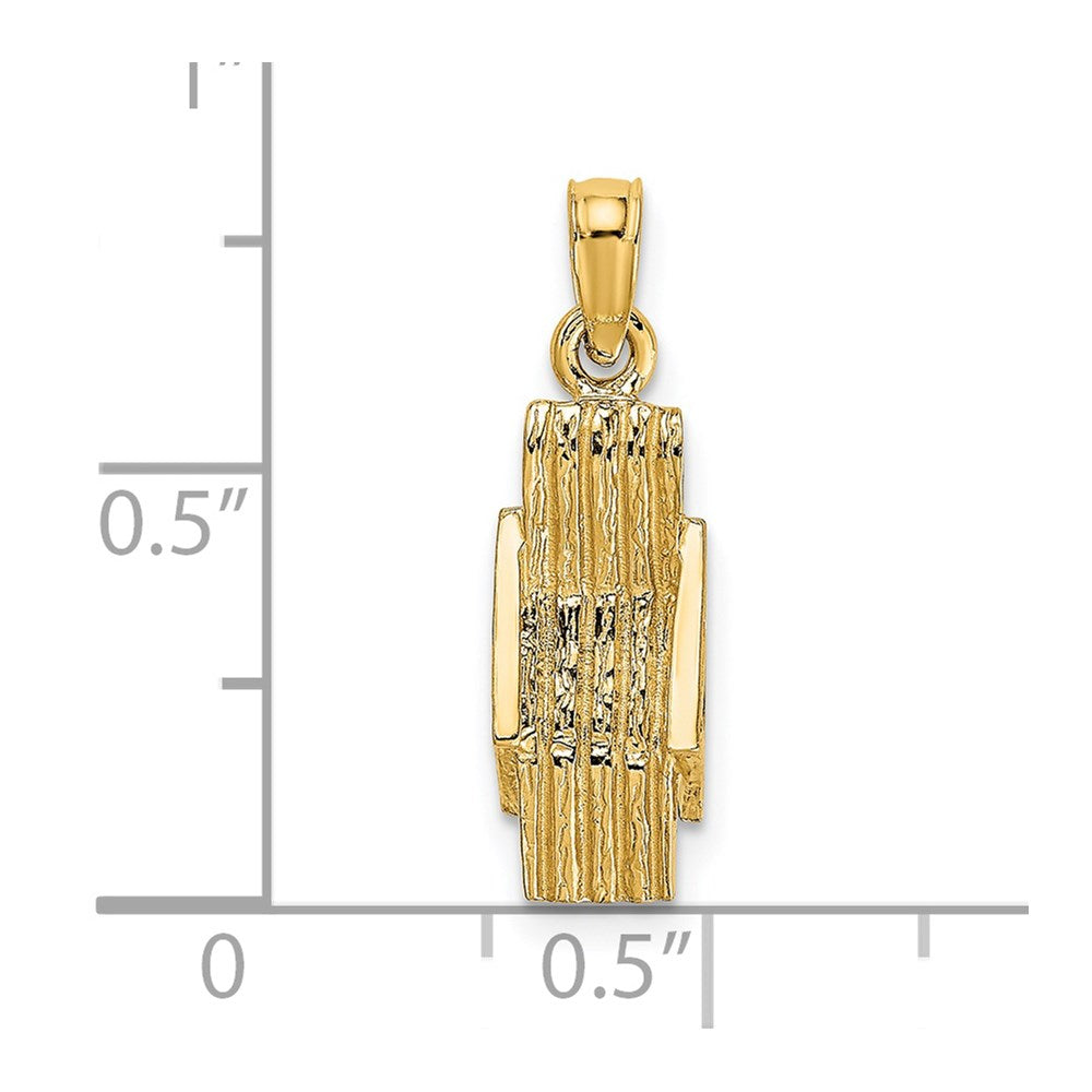 14K 3-D Lounge Beach Chair Charm