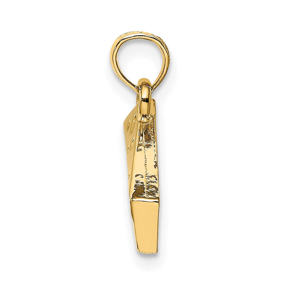 14K Cheese Wedge Charm