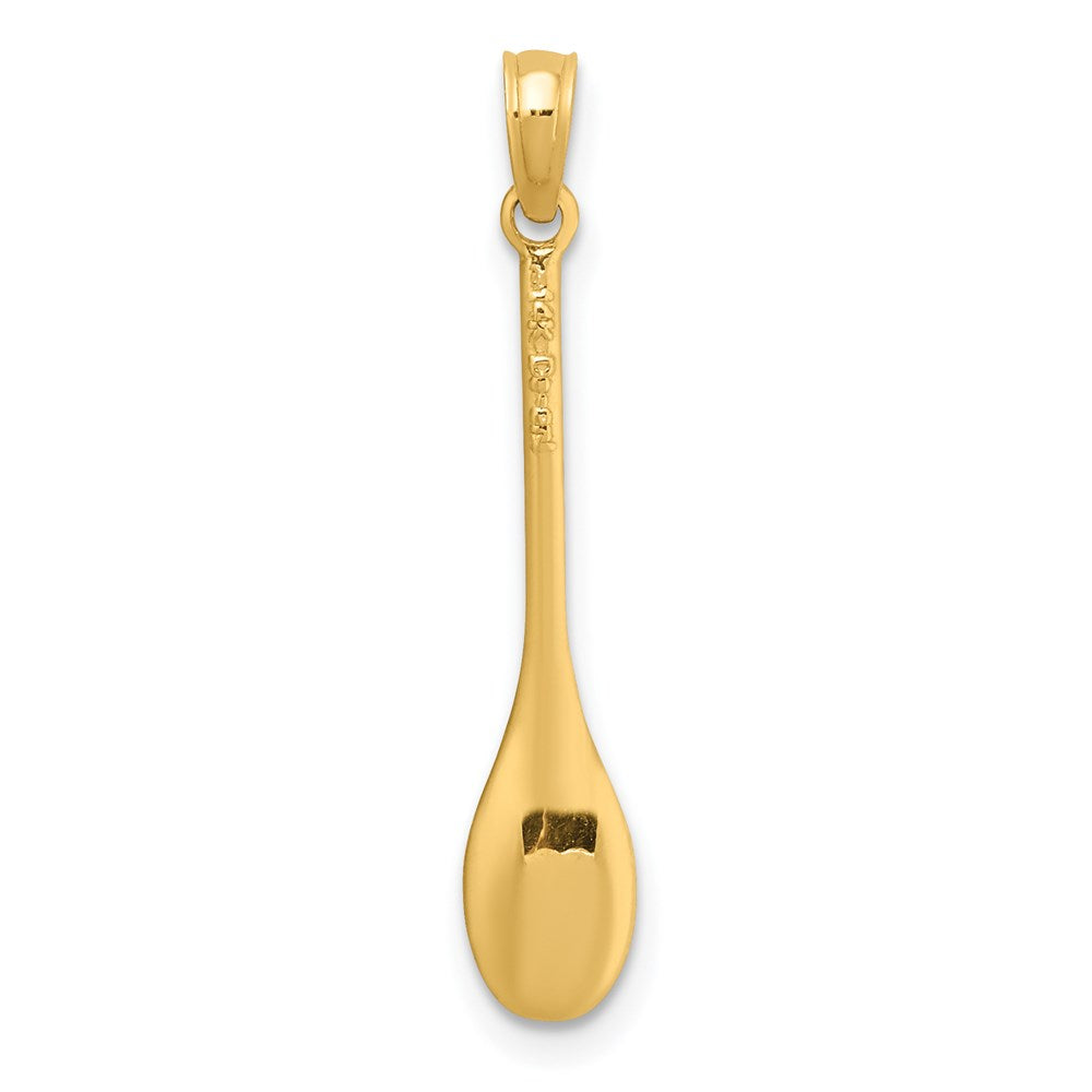 14K Polished 3-D Spoon Charm