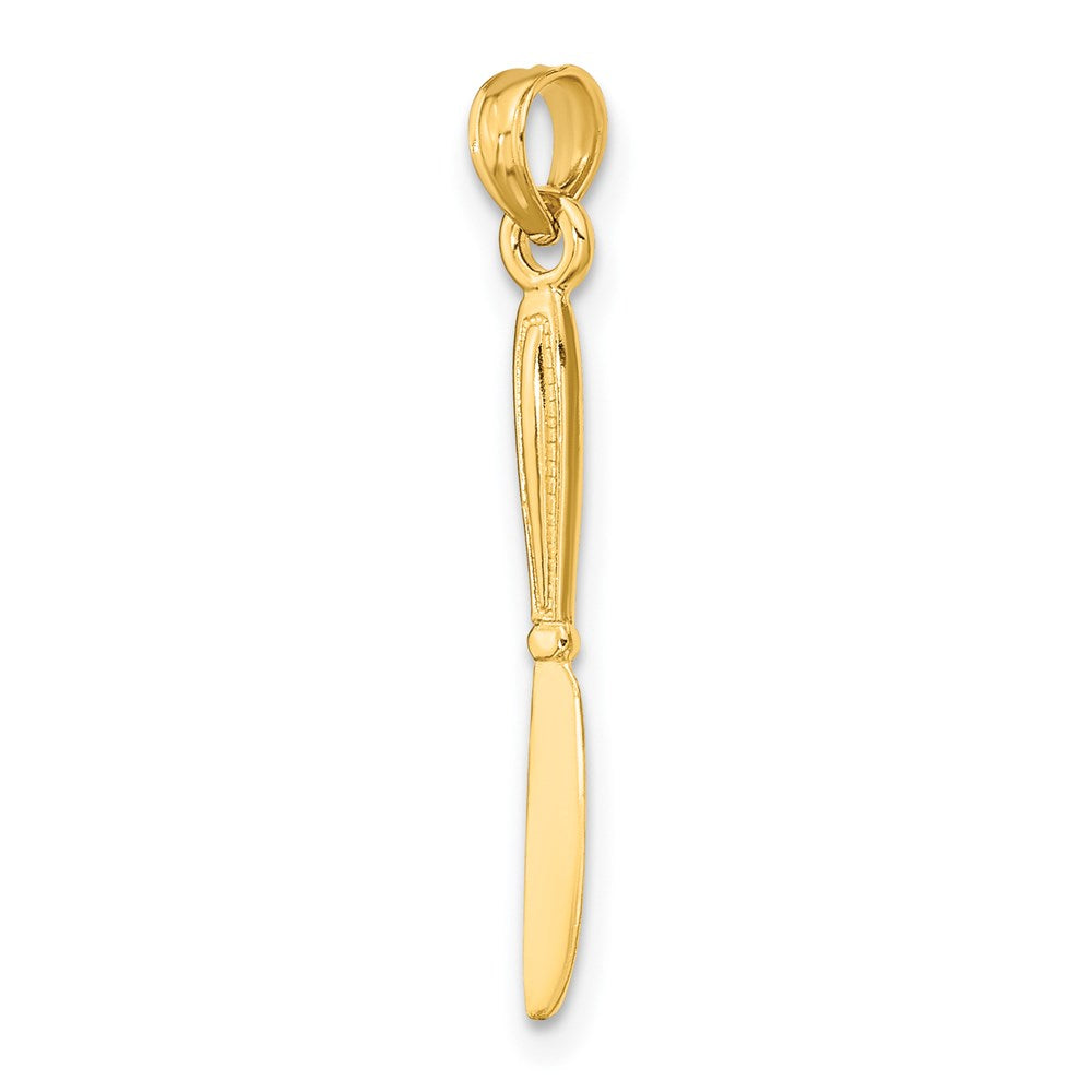 14K 3-D Polished Table Knife Charm