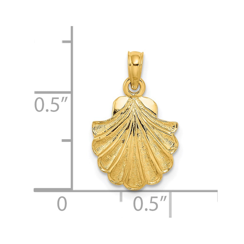 14K Scallop Shell Charm