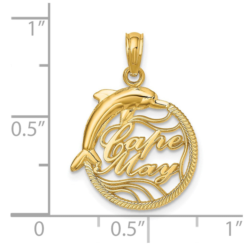 14K CAPE MAY w/ Dolphin Charm